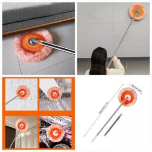 Telescopic Orange Duster Mop - Extendable, Lightweight & Durable | TrendMal.com