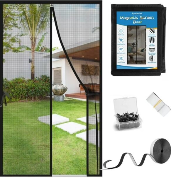 Magic Mesh Magnetic Screen Door – Hands-Free, Bug-Resistant & Easy to Install