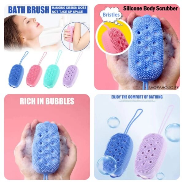 Silicone Body Scrubber – Gentle Exfoliating & Deep Cleansing | Hygienic & Durable Bath Brush